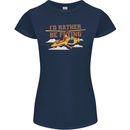 Gyrocopter Rather Be Flying Womens Petite Cut T-Shirt Navy Blue