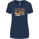 Gyrocopter Rather Be Flying Womens Wider Cut T-Shirt Navy Blue