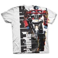 Optimus prime men's allover print multi coloured t-shirt transformers tee robot charactor