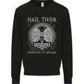 Hail Thor Protector of Midgard Viking Odin Kids Sweatshirt Jumper Black