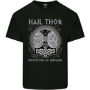 Hail Thor Protector of Midgard Viking Odin Kids T-Shirt Childrens Black