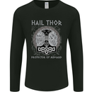 Hail Thor Protector of Midgard Viking Odin Mens Long Sleeve T-Shirt Black
