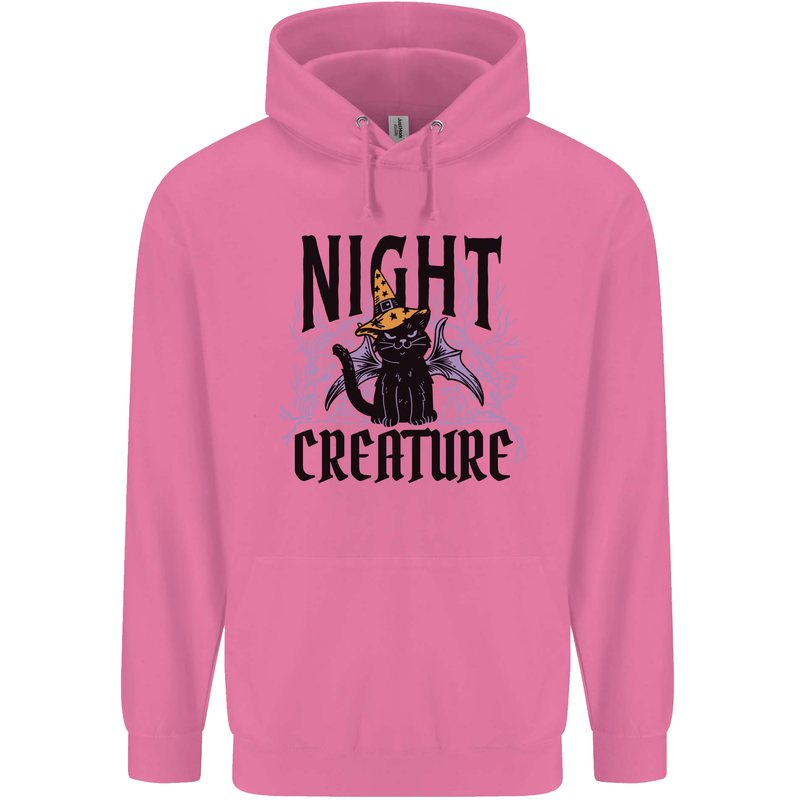 Halloween Cat Night Creature Witch Childrens Kids Hoodie Azalea
