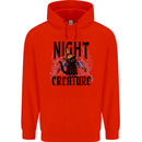 Halloween Cat Night Creature Witch Childrens Kids Hoodie Bright Red