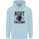 Halloween Cat Night Creature Witch Childrens Kids Hoodie Light Blue