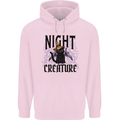 Halloween Cat Night Creature Witch Childrens Kids Hoodie Light Pink