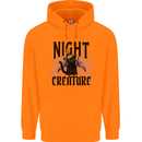 Halloween Cat Night Creature Witch Childrens Kids Hoodie Orange