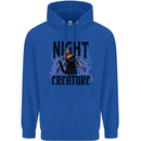 Halloween Cat Night Creature Witch Childrens Kids Hoodie Royal Blue