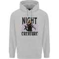 Halloween Cat Night Creature Witch Childrens Kids Hoodie Sports Grey