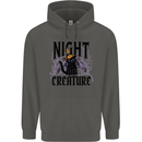 Halloween Cat Night Creature Witch Childrens Kids Hoodie Storm Grey