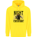 Halloween Cat Night Creature Witch Childrens Kids Hoodie Yellow