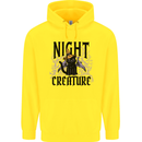 Halloween Cat Night Creature Witch Childrens Kids Hoodie Yellow