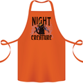 Halloween Cat Night Creature Witch Cotton Apron 100% Organic Orange