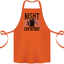 Halloween Cat Night Creature Witch Cotton Apron 100% Organic Orange