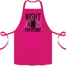 Halloween Cat Night Creature Witch Cotton Apron 100% Organic Pink