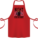 Halloween Cat Night Creature Witch Cotton Apron 100% Organic Red