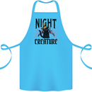 Halloween Cat Night Creature Witch Cotton Apron 100% Organic Turquoise