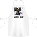 Halloween Cat Night Creature Witch Cotton Apron 100% Organic White