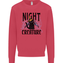 Halloween Cat Night Creature Witch Kids Sweatshirt Jumper Heliconia