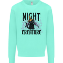 Halloween Cat Night Creature Witch Kids Sweatshirt Jumper Peppermint