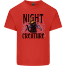 Halloween Cat Night Creature Witch Kids T-Shirt Childrens Red