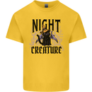 Halloween Cat Night Creature Witch Kids T-Shirt Childrens Yellow