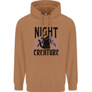 Halloween Cat Night Creature Witch Mens 80% Cotton Hoodie Caramel Latte