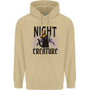 Halloween Cat Night Creature Witch Mens 80% Cotton Hoodie Sand