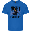 Halloween Cat Night Creature Witch Mens Cotton T-Shirt Tee Top Royal Blue