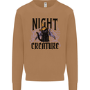 Halloween Cat Night Creature Witch Mens Sweatshirt Jumper Caramel Latte