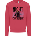 Halloween Cat Night Creature Witch Mens Sweatshirt Jumper Heliconia