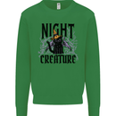 Halloween Cat Night Creature Witch Mens Sweatshirt Jumper Irish Green