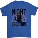 Halloween Cat Night Creature Witch Mens T-Shirt 100% Cotton Royal Blue