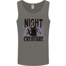 Halloween Cat Night Creature Witch Mens Vest Tank Top Charcoal