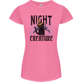 Halloween Cat Night Creature Witch Womens Petite Cut T-Shirt Azalea