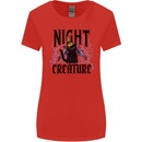 Halloween Cat Night Creature Witch Womens Wider Cut T-Shirt Red