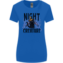 Halloween Cat Night Creature Witch Womens Wider Cut T-Shirt Royal Blue