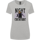Halloween Cat Night Creature Witch Womens Wider Cut T-Shirt Sports Grey