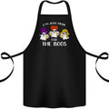 Halloween I'm Just Here For the Boos Cotton Apron 100% Organic Black
