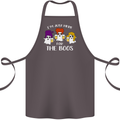 Halloween I'm Just Here For the Boos Cotton Apron 100% Organic Dark Grey