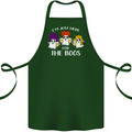 Halloween I'm Just Here For the Boos Cotton Apron 100% Organic Forest Green
