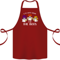 Halloween I'm Just Here For the Boos Cotton Apron 100% Organic Maroon