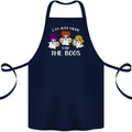 Halloween I'm Just Here For the Boos Cotton Apron 100% Organic Navy Blue
