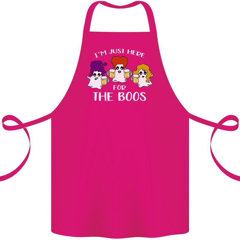 Halloween I'm Just Here For the Boos Cotton Apron 100% Organic Pink