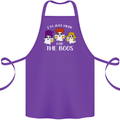Halloween I'm Just Here For the Boos Cotton Apron 100% Organic Purple