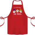 Halloween I'm Just Here For the Boos Cotton Apron 100% Organic Red