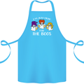 Halloween I'm Just Here For the Boos Cotton Apron 100% Organic Turquoise