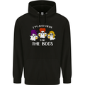 Halloween I'm Just Here For the Boos Mens 80% Cotton Hoodie Black