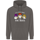 Halloween I'm Just Here For the Boos Mens 80% Cotton Hoodie Charcoal