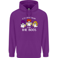 Halloween I'm Just Here For the Boos Mens 80% Cotton Hoodie Purple